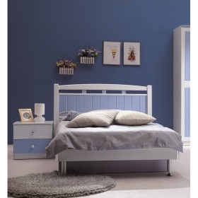 Felix Kids Twin Bed Blue and White Color